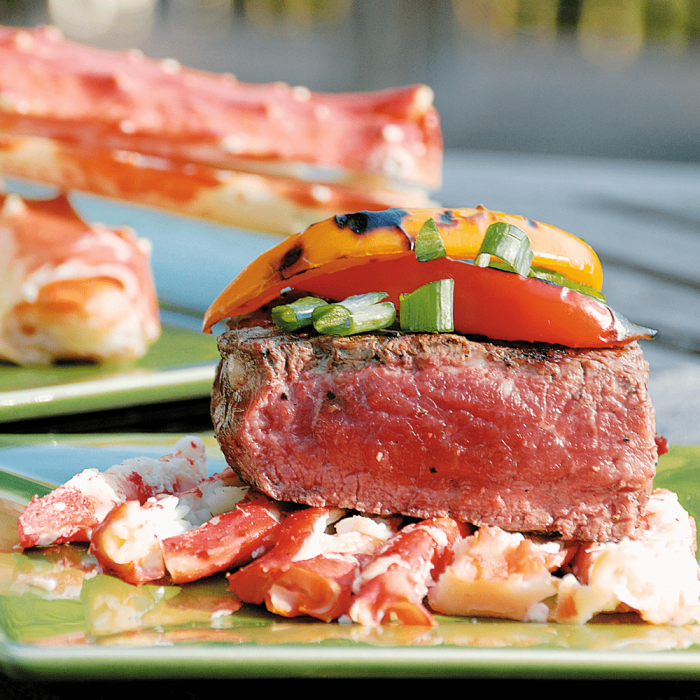 Jumbo King Crab and Tenderloin Surf & Turf product.