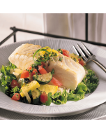 A combo pack of fresh Halibut and Cod fillets