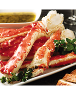 A jumbo-sized pre-split crab ready for cooking or serving.