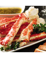 A jumbo-sized pre-split crab ready for cooking or serving.