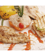 A variety of fresh whitefish including Black Cod, Halibut, and Rockfish, presented as a sampler pack.