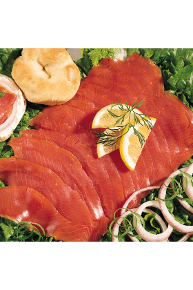 A package of Smoked Salmon Nova Lox.