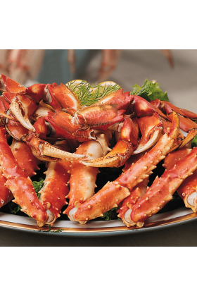 Jumbo King and Dungeness Crab Combo displayed in a serving dish.