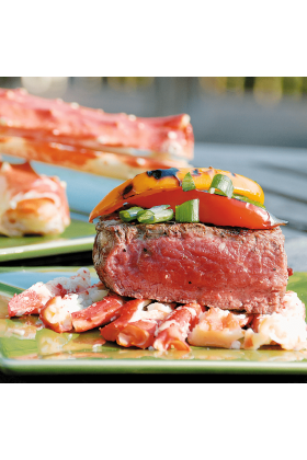 Jumbo King Crab and Tenderloin Surf & Turf product.