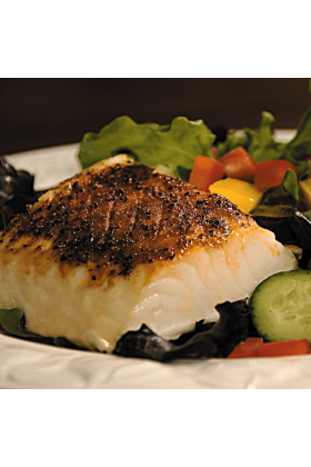 A fresh Alaskan True Cod fish product, known for its white and flaky texture.